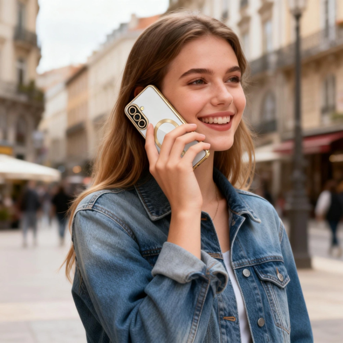 Tech-Protect - Tech-Protect Mobilskal För Galaxy A57 5G Magsafe MagFlex - Shiny Guld