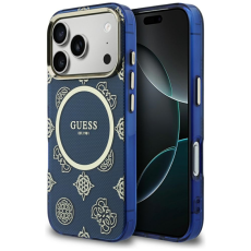 Guess - Guess Mobilskal F&ouml;r iPhone 17 Pro MagSafe IML Peony Dot - Bl&aring;