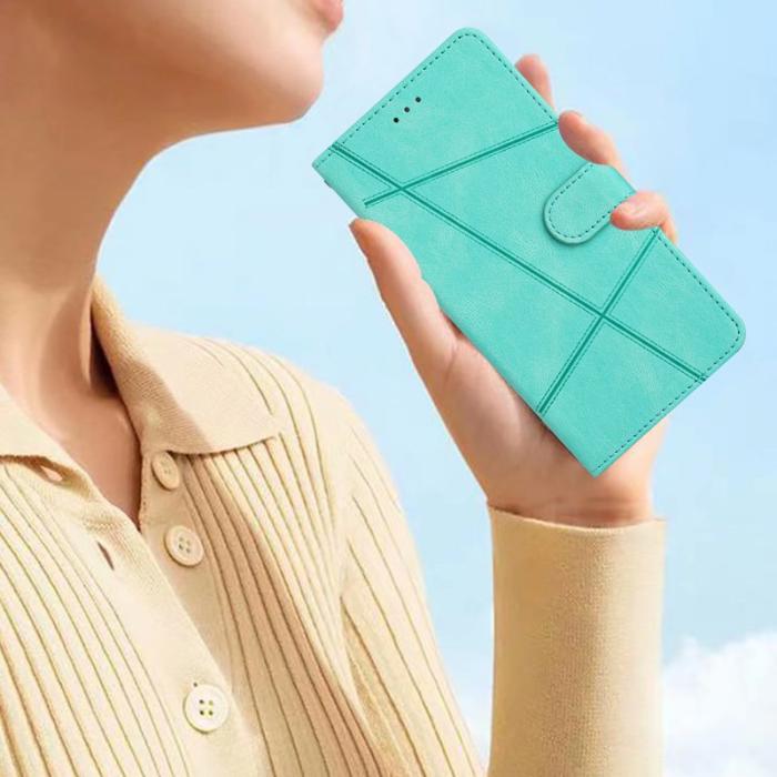 OEM - Crazy Horse Samsung Galaxy A37 Plånboksfodral Konstläder Ställ - Grön