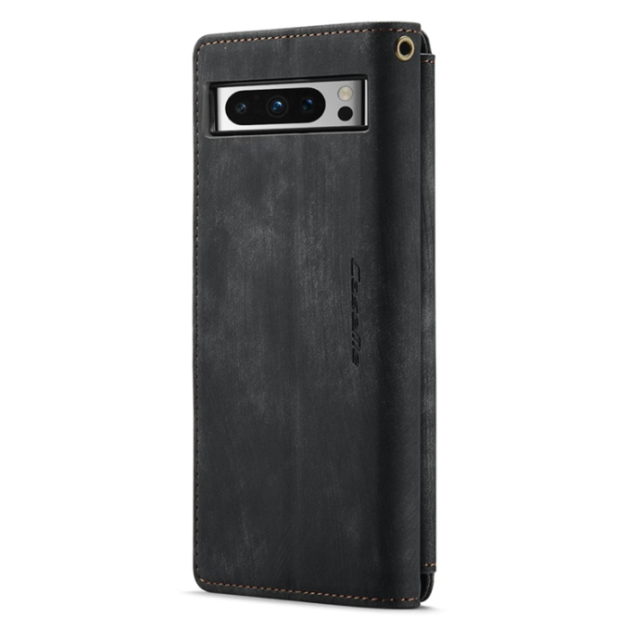 Caseme - Caseme Google Pixel 8 Pro Plånboksfodral Zipper - Svart