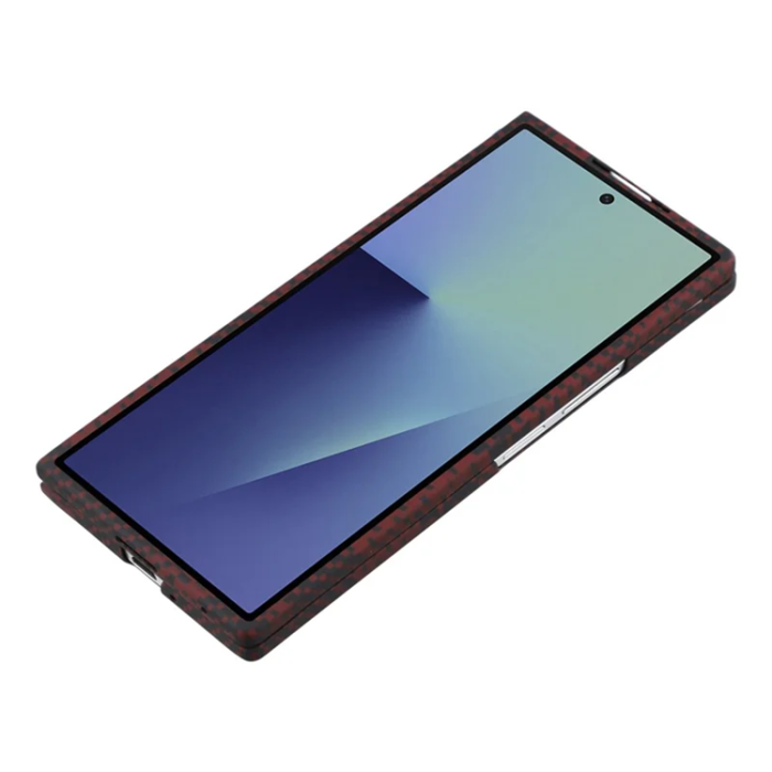 A-One Brand - Galaxy Z Fold 7 5G Mobilskal Magsafe Aramid Fiber - Camouflage Röd