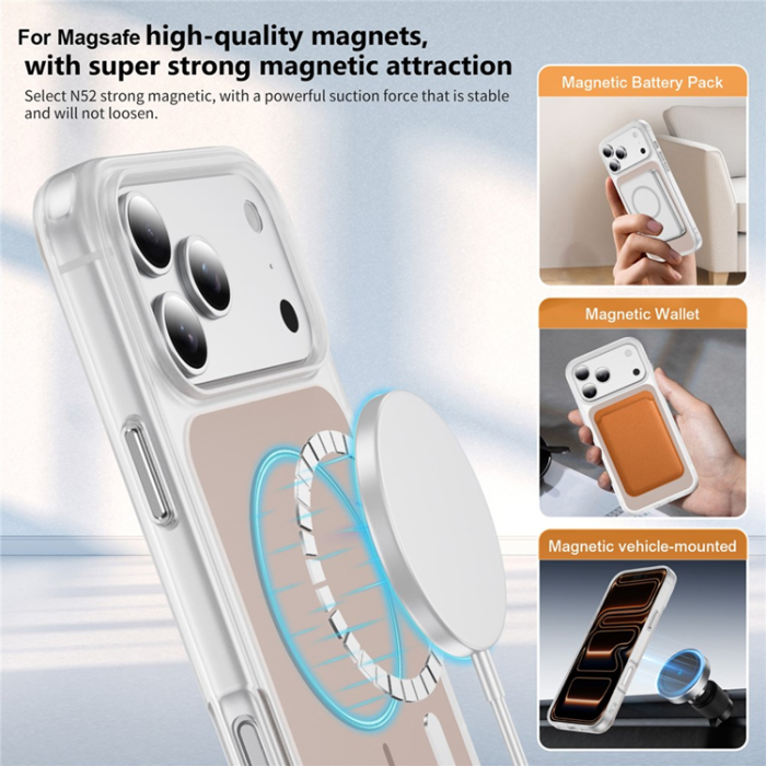 A-One Brand - iPhone 17 Pro Max Mobilskal MagSafe Skin Touch TPU PC - Guld