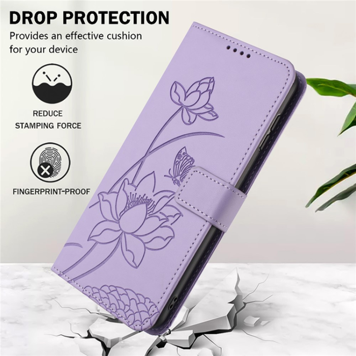 A-One Brand - Sony Xperia 10 VII Plånboksfodral Lotus Imprint - Lila