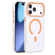 A-One Brand - iPhone 17 Pro Max Mobilskal MagSafe Diamond Texture Frame - Orange
