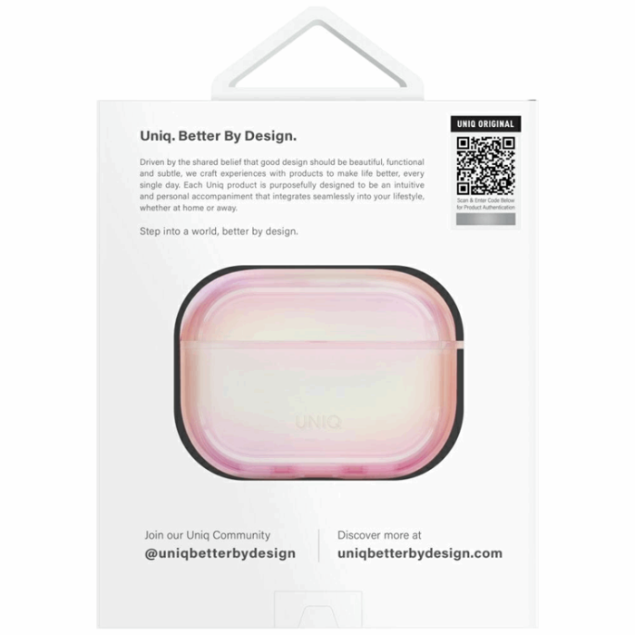 UNIQ - UNIQ AirPods Pro 2 Skal Iridescia Hang - Rosa Prism