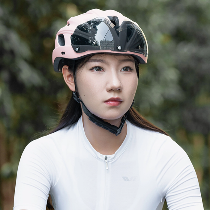 Rockbros - Rockbros Cykelhjälm Avtagbara UV-Skyddsglasögon - Rosa