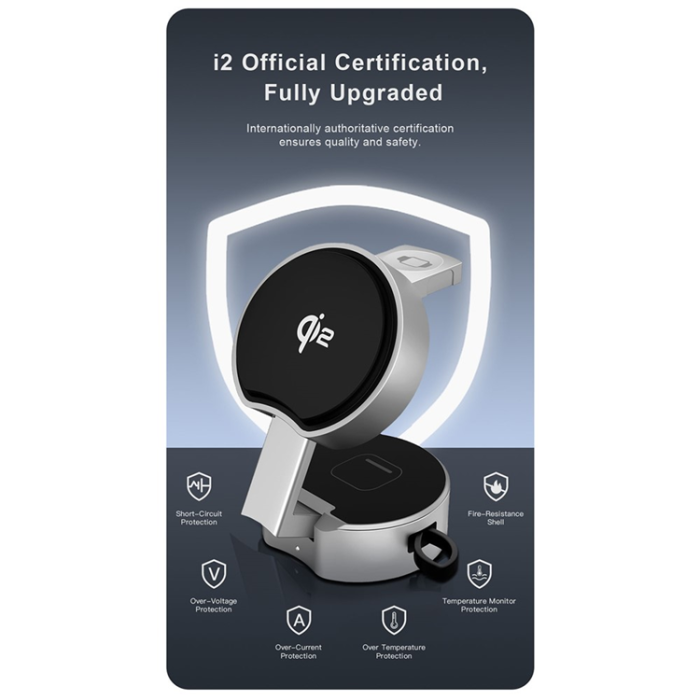 A-One Brand - Qi2 3in1 Trådlös Laddare iPhone, Apple Watch, Airpods