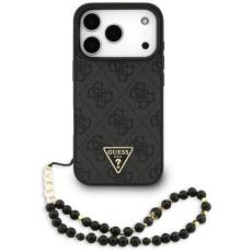 Guess - Guess iPhone 17 Pro Mobilskal MagSafe 4G Strap Triangle Logo - Svart