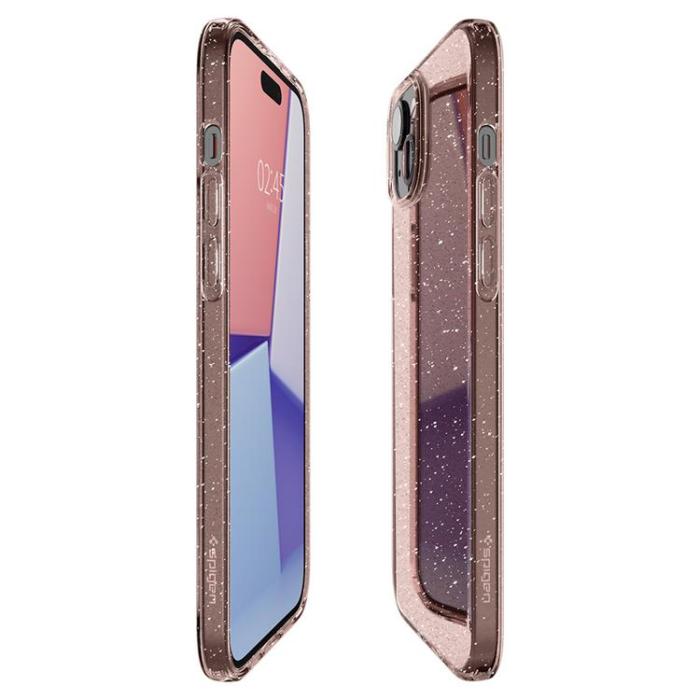 Spigen - Spigen iPhone 15 Plus Mobilskal Liquid Crystal - Rosa