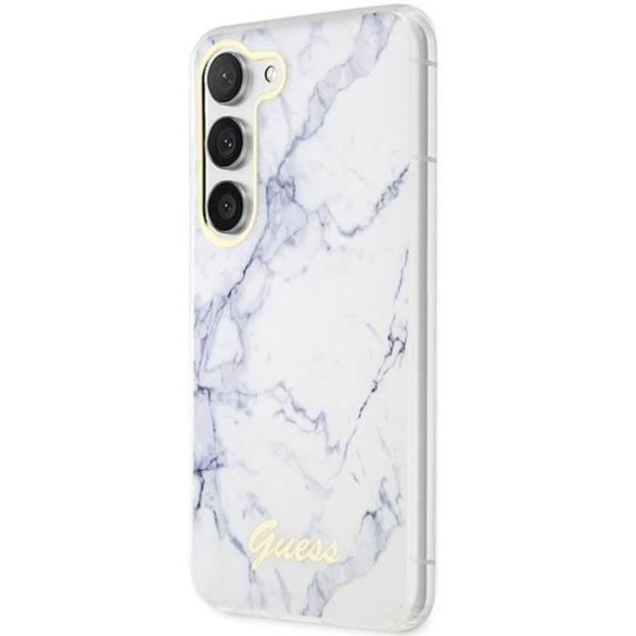 Guess - Guess Galaxy S23 Plus Mobilskal Marble - Vit