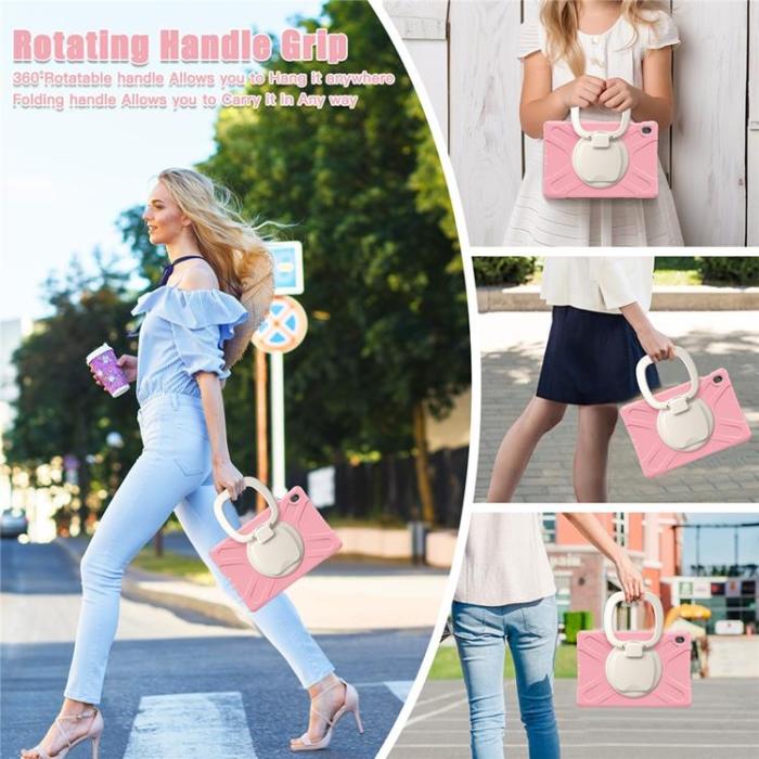 A-One Brand - Galaxy Tab S10 FE Plus Skal Kickstand Handle Grip - Rosa