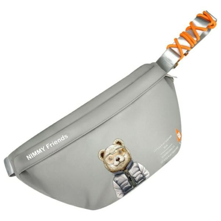 Nimmy Axelväska Crossbody Cool & Cute 2.0 Bear - Grå | 2353 | AlltMobil