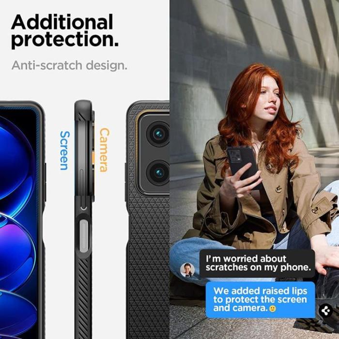 UTGATT - Spigen Xiaomi Redmi Note 12 Pro Mobilskal Liquid Air - Svart