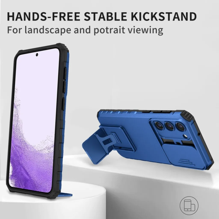 Taltech - Galaxy S23 Mobilskal Kickstand - Blå