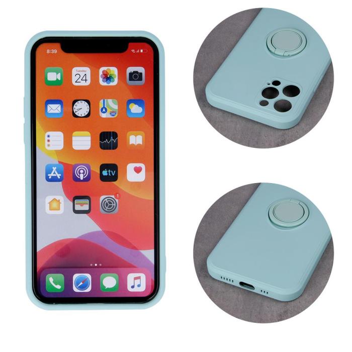OEM - iPhone 14 fodral med fingerhållare - Ljusgrön