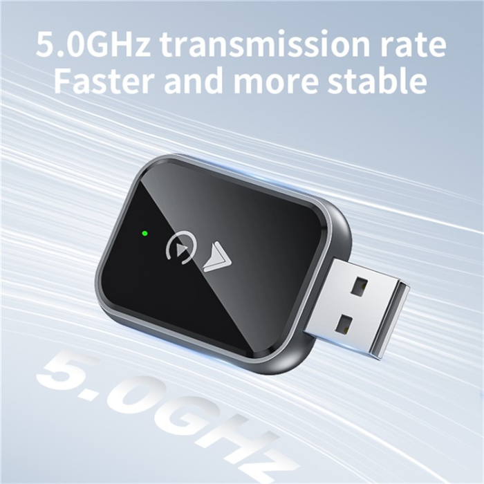 A-One Brand - CarPlay 2in1 Trådbunden Bluetooth Trådlös Adapter - Svart