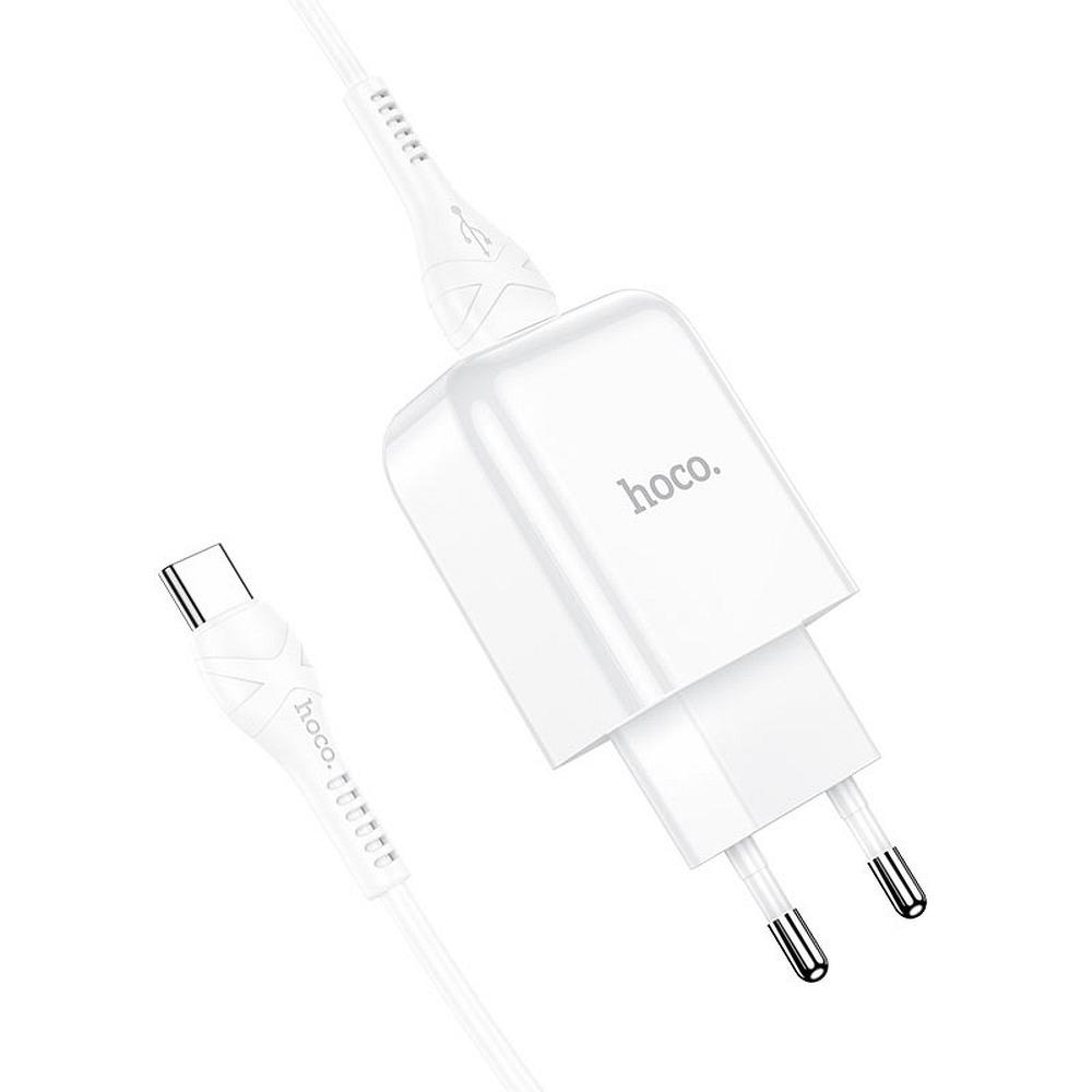 HOCO travel charger USB + Kabel USB-C 2A N2 Vigour Vit | 3541 | AlltMobil