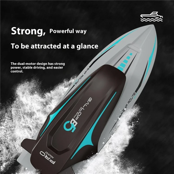 OEM - RC Elektrisk Yacht Motorbåt Leksak Enkelt Batteri B5 - Blå