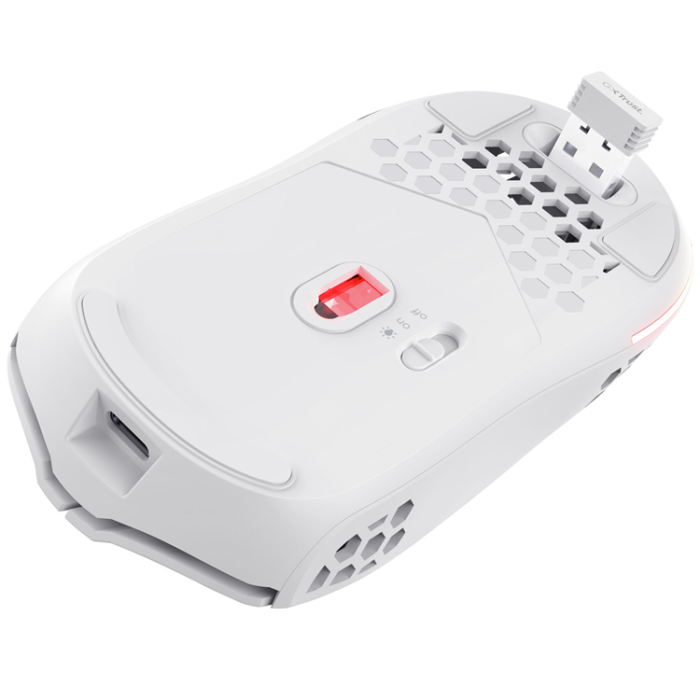 Trust - TRUST Gamingmus GXT 929 Helox Lättvikts - Vit