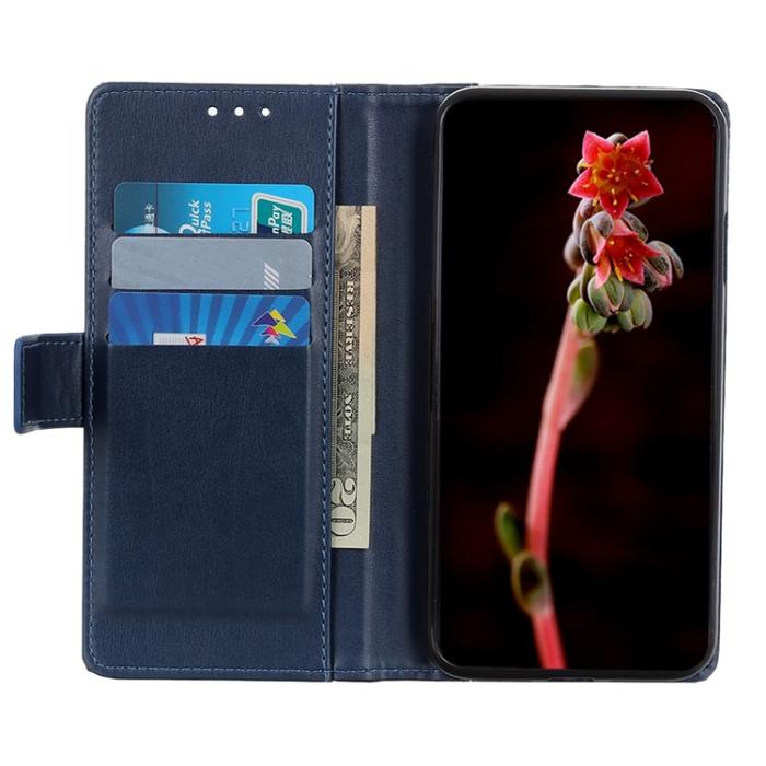 KHAZNEH - KHAZNEH Galaxy S23 Plus Plånboksfodral Stand Flip PU Läder - Blå