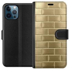 iSecrets - Plånboksfodral till Apple iPhone 12 Pro med Gyllene Murstenar