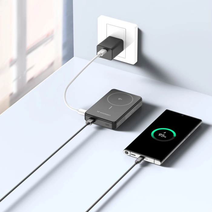 Wozinsky - Wozinsky Qi2 Powerbank 10000 mAh 22.5W 1xUSB-C 1xUSB-A - Svart