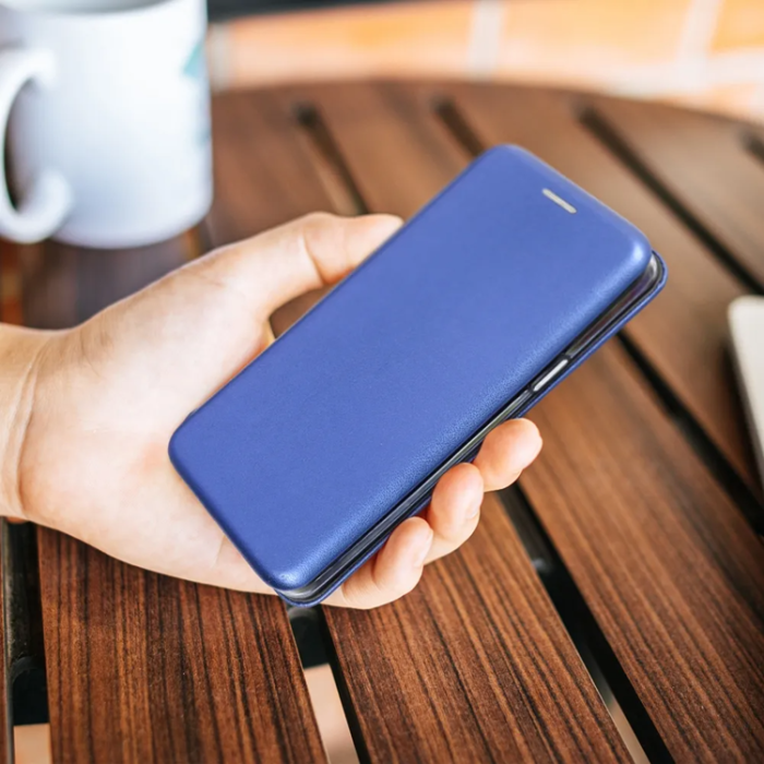 OEM - Galaxy S25 Plånboksfodral Elegance - Marinblå