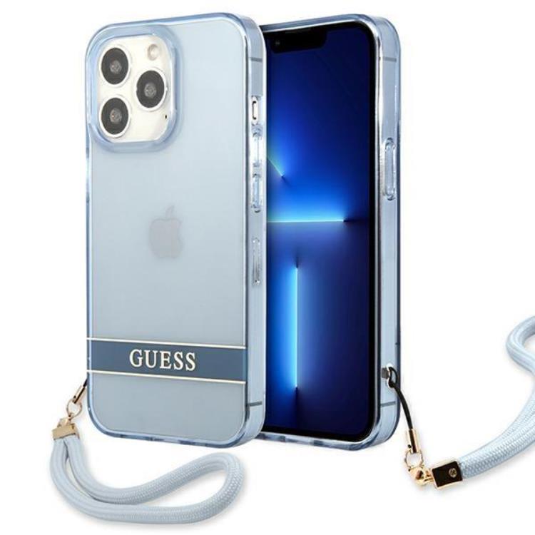 Guess iPhone 13/13 Pro Skal Translucent Stap - Blå | 2353 | AlltMobil