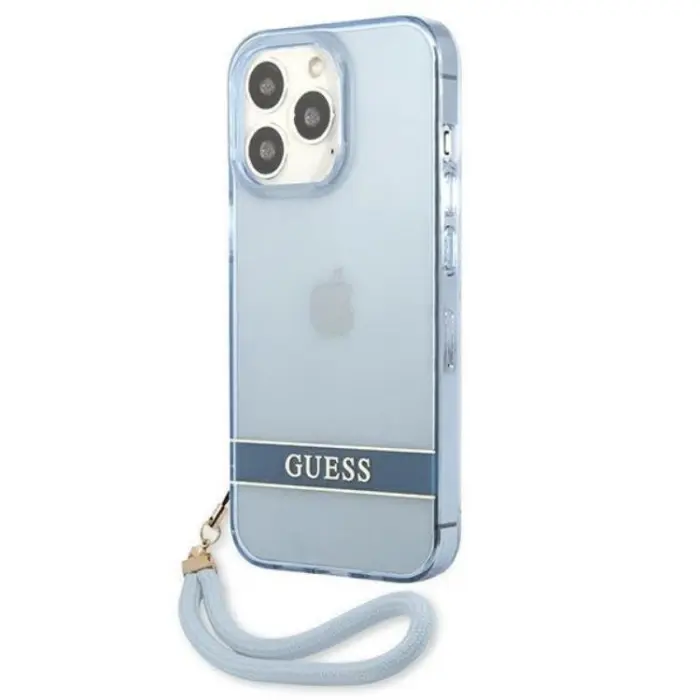 Guess - Guess iPhone 13/13 Pro Skal Translucent Stap - Blå