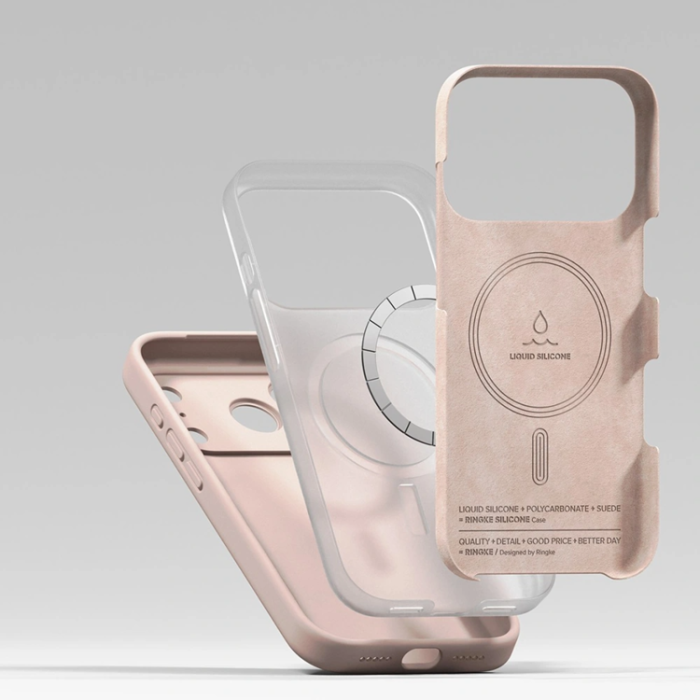 Ringke - Ringke iPhone 17 Pro Max Mobilskal Magsafe Magnetic Silikon - Rosa