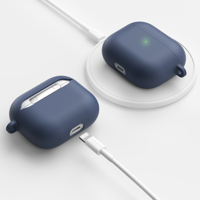 PodSkinz - PodSkinz Airpods 3 Skal HyBridShell Series Keychain - Midnattsblå