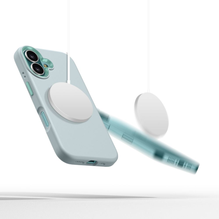 Tech-Protect - Tech-Protect iPhone 16 Mobilskal Magsafe Pure Silikon - Himmelsblå
