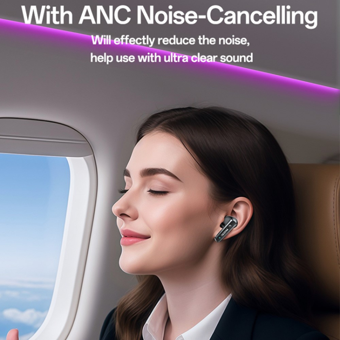 Yesido - YESIDO TWS Trådlösa Bluetooth-Hörlurar In-ear ANC + ENC TWS37 - Svart