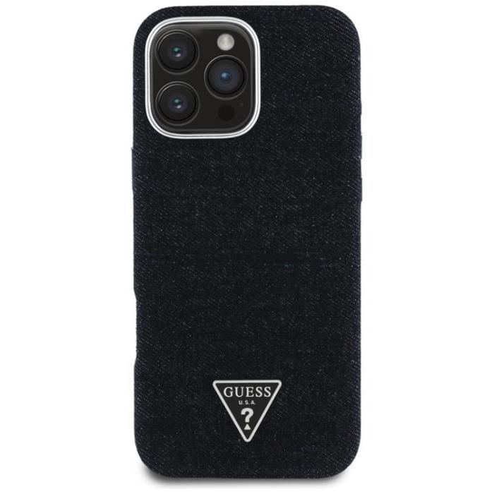 Guess - Guess iPhone 16 Pro Mobilskal MagSafe Denim Triangle - Svart