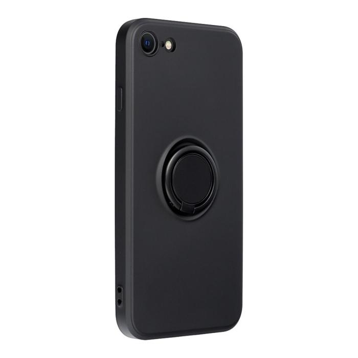 Forcell - Forcell iPhone 7/8/SE (2020/2022) Skal Silikon Ring - Svart