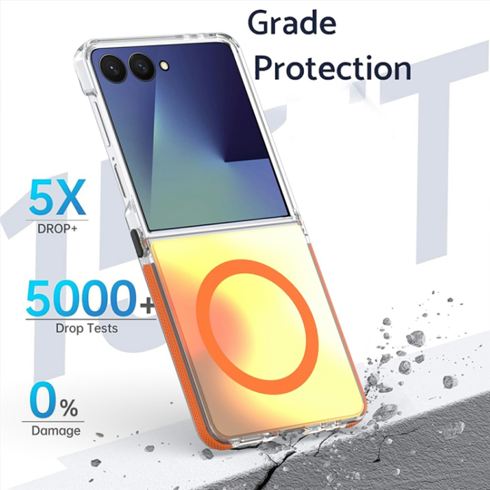 A-One Brand - Galaxy Z Flip 7 Mobilskal MagSafe Acrylic - Vit