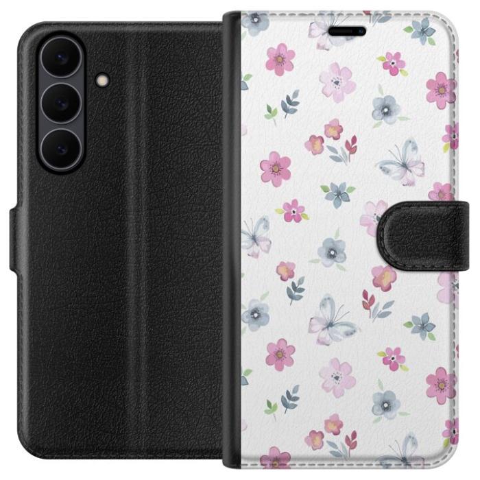 iSecrets - Plånboksfodral till Samsung Galaxy S25 FE med Blommor och fjärillar