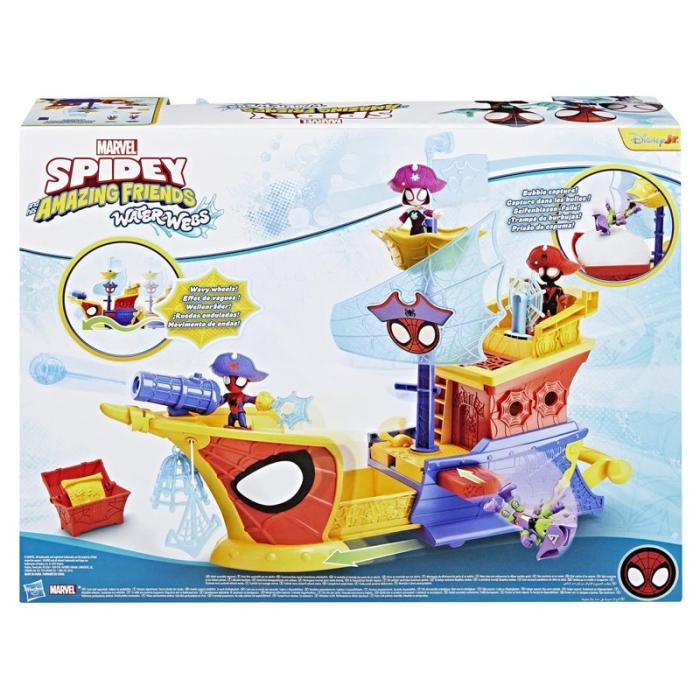 MARVEL - MARVEL Spidey And His Amazing Friends Water-Webs Webs Ahoy Bubble Pirate Ship