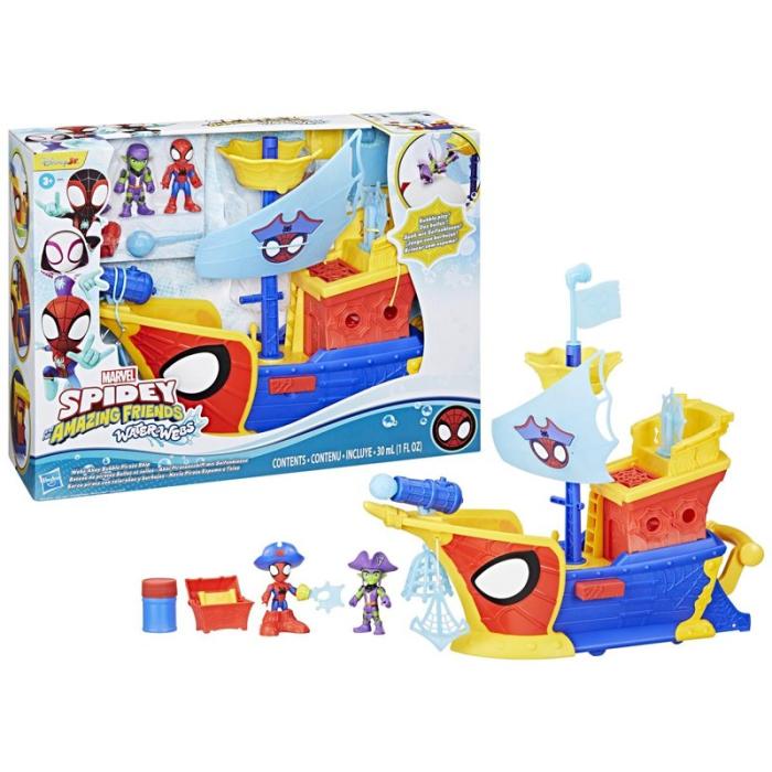 MARVEL - MARVEL Spidey And His Amazing Friends Water-Webs Webs Ahoy Bubble Pirate Ship