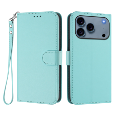 A-One Brand - iPhone 17 Pro Plånboksfodral Läder med Handledsrem - Mintgrön