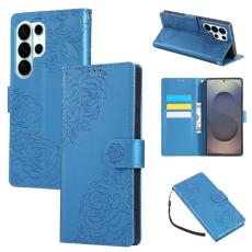 OEM - Pl&aring;nboksfodral f&ouml;r Samsung Galaxy S26 Ultra Konstl&auml;der 3 kortfack - Bl&aring;