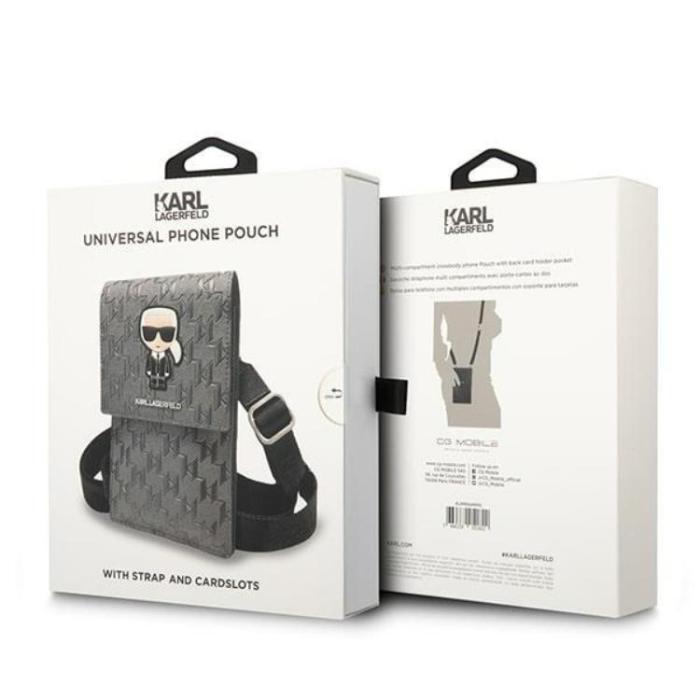KARL LAGERFELD - Karl Lagerfeld Halsbandsfodral Ikonik Karl Monogram Patch - Silver