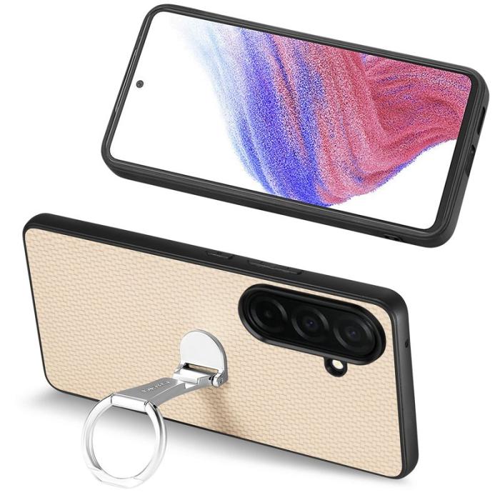 OEM - Mobilskal för Samsung Galaxy S26 Kortfack Kickstand Kolfiber - Khaki