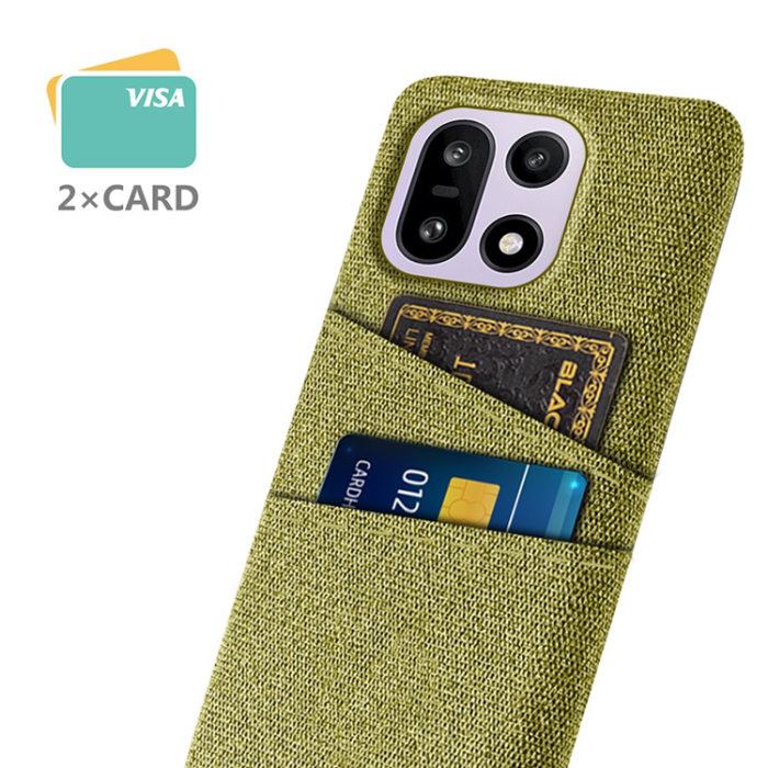 A-One Brand - OnePlus 15 5G Mobilskal Korthållare Cloth + Hard PC - Gul