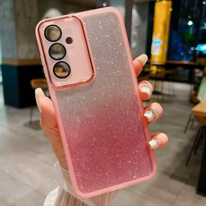 OEM - Mobilskal för Samsung Galaxy S26 Transparent TPU + Kamera Skydd Rosa