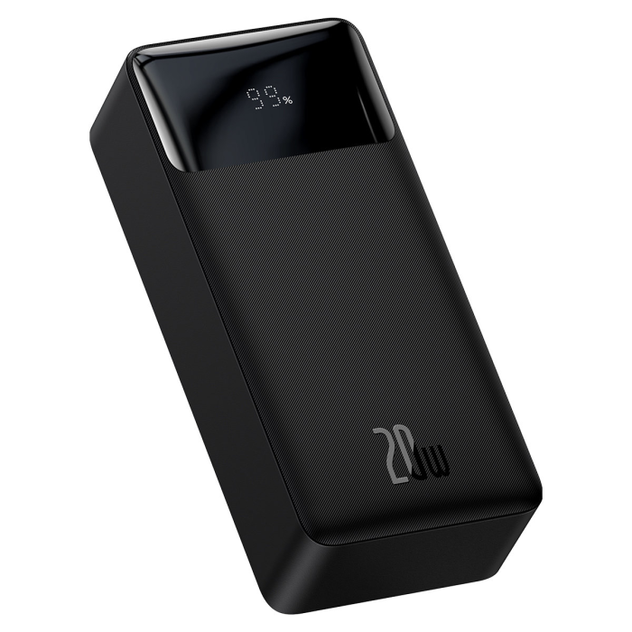 BASEUS - Baseus Powerbank 30000 mAh 20W Bipow + Micro-USB Kabel - Svart