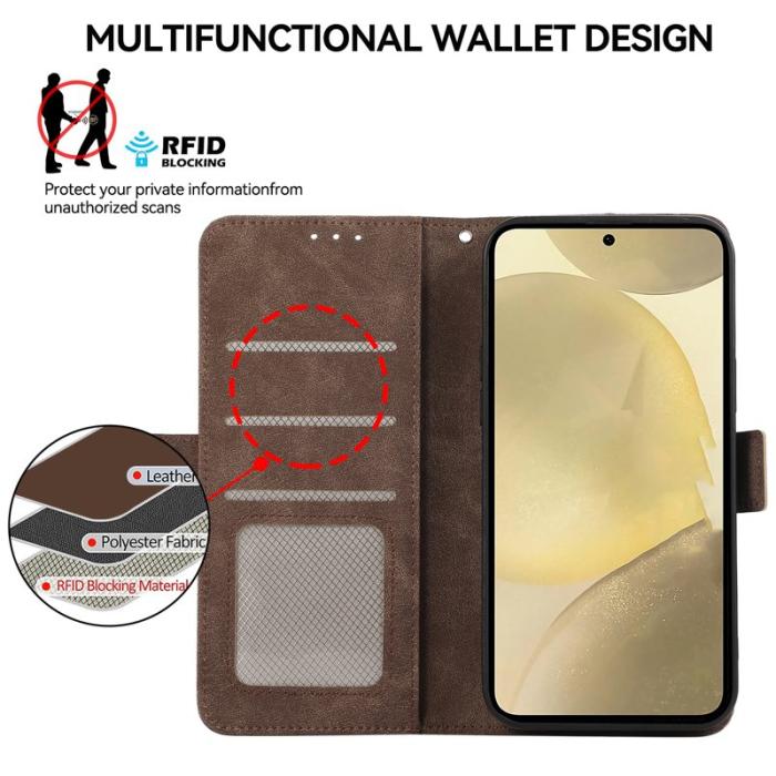 ABEEL - ABEEL Samsung Galaxy Xcover 5 Plånboksfodral RFID-Skydd Konstläder Brun