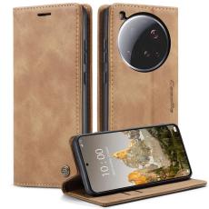 Caseme - CASEME 013 Series Xiaomi 15 Ultra Pl&aring;nboksfodral KonstL&auml;der - Brun