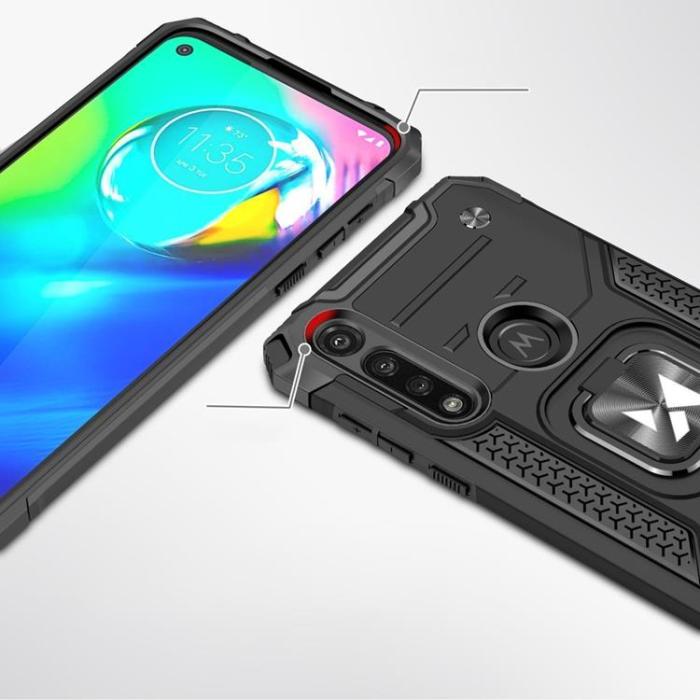 UTGATT5 - Wozinsky Ring Armor Skal Motorola Moto G8 Power - Svart