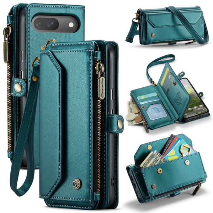 Caseme - CASEME Plånboksfodral Konstläder för Google Pixel 10 Pro/10/9 Pro - Grön